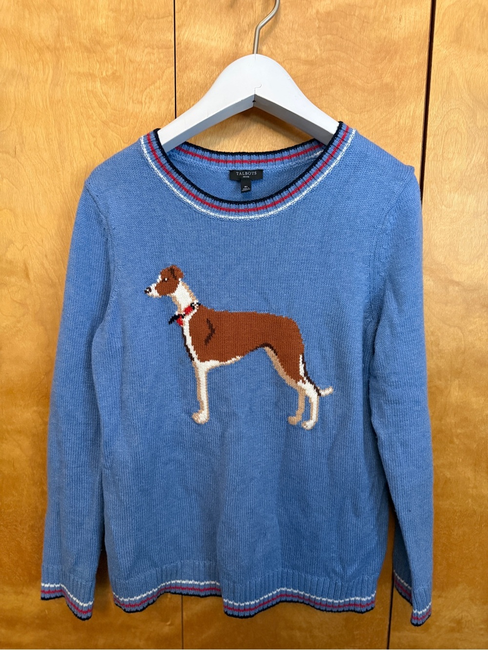 Talbots Crewneck Sweater whimsical Dog size Medium petite